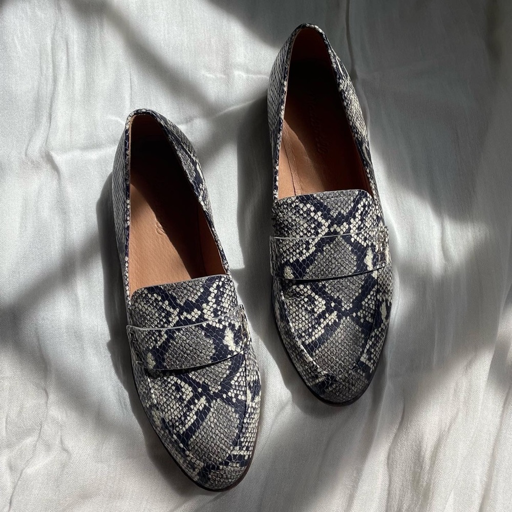 Madewell snakeprint loafers